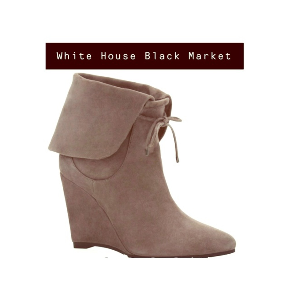 Gray Suede Ankle Boot size 8 WHBM